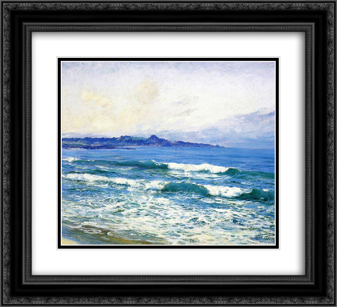 Mission Point 22x20 Black Ornate Wood Framed Art Print Poster with Double Matting by Rose, Guy