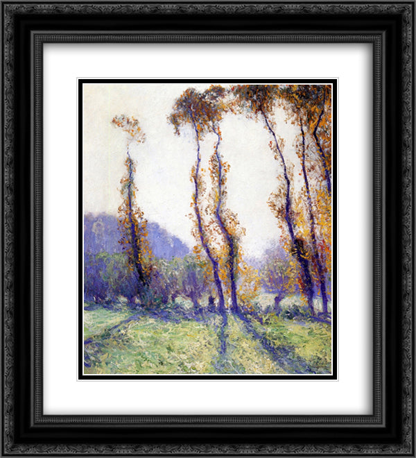 October Morning 20x22 Black Ornate Wood Framed Art Print Poster with Double Matting by Rose, Guy