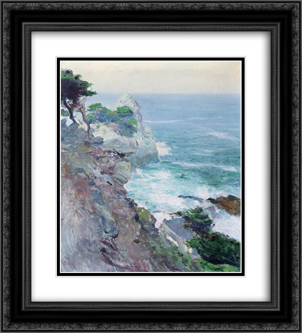 Out to Sea 20x22 Black Ornate Wood Framed Art Print Poster with Double Matting by Rose, Guy