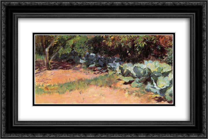 The Cabbage Patch 24x16 Black Ornate Wood Framed Art Print Poster with Double Matting by Rose, Guy