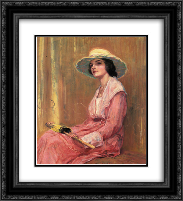 The Model 20x22 Black Ornate Wood Framed Art Print Poster with Double Matting by Rose, Guy