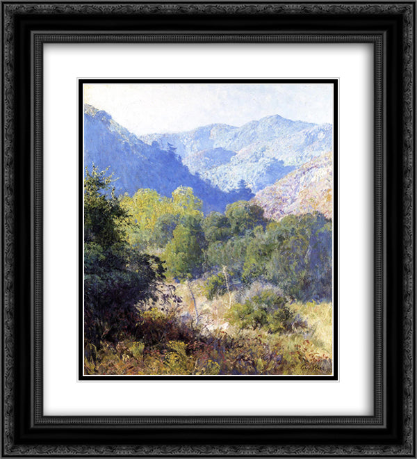View in the San Gabriel Mountains 20x22 Black Ornate Wood Framed Art Print Poster with Double Matting by Rose, Guy