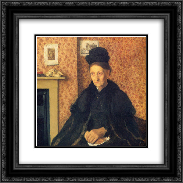 Portrait of Mrs Atkinson 20x20 Black Ornate Wood Framed Art Print Poster with Double Matting by John, Gwen