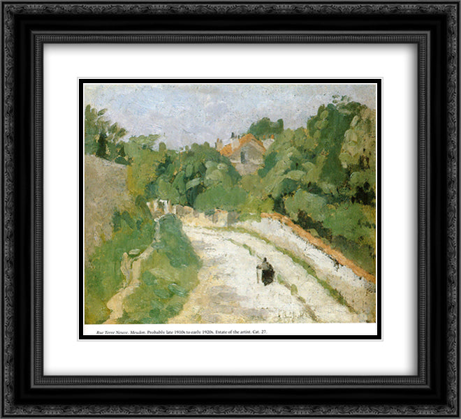 Rue Terre Neuve, Meudon 22x20 Black Ornate Wood Framed Art Print Poster with Double Matting by John, Gwen