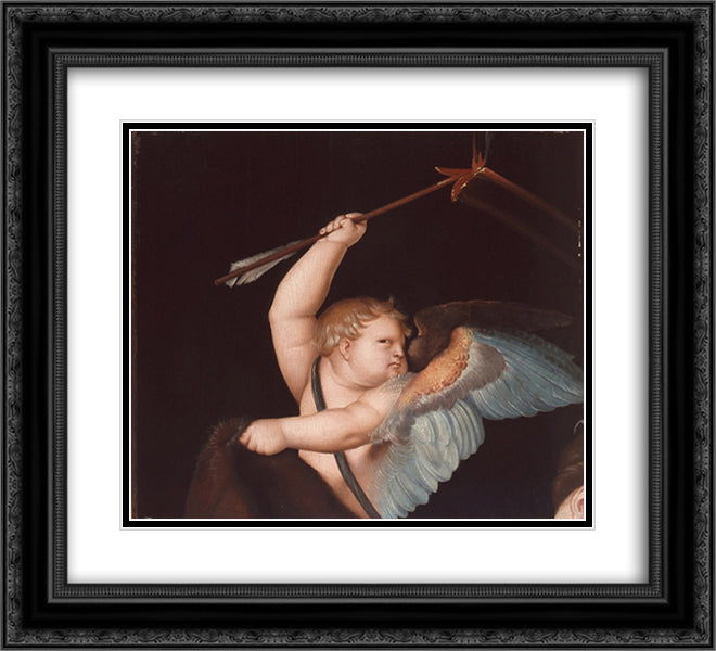 Amur 22x20 Black Ornate Wood Framed Art Print Poster with Double Matting by Baldung, Hans