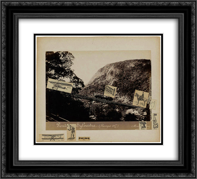 Castle Weibertreu 22x20 Black Ornate Wood Framed Art Print Poster with Double Matting by Baldung, Hans