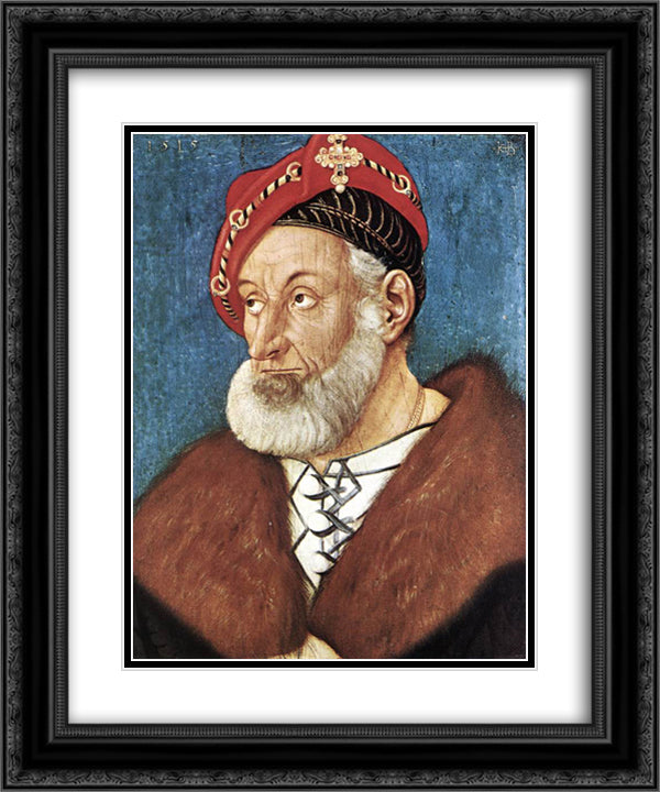Count Christoph I Of Baden 20x24 Black Ornate Wood Framed Art Print Poster with Double Matting by Baldung, Hans