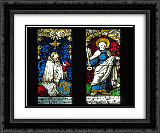 Grien in the church St. George Gutach Bleienbach 24x20 Black Ornate Wood Framed Art Print Poster with Double Matting by Baldung, Hans