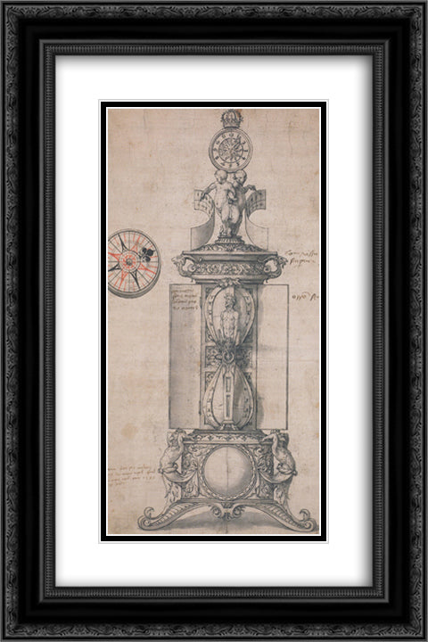 Design for Anthony Denny's Clocksalt 16x24 Black Ornate Wood Framed Art Print Poster with Double Matting by Holbein the Younger, Hans