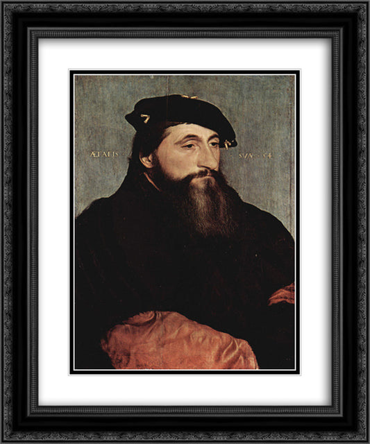 Duke Anton the Good of Lorraine 20x24 Black Ornate Wood Framed Art Print Poster with Double Matting by Holbein the Younger, Hans