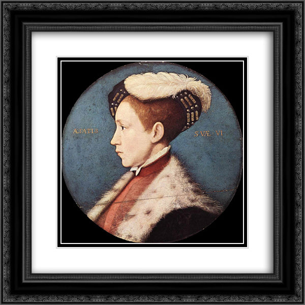 Edward, Prince of Wales 20x20 Black Ornate Wood Framed Art Print Poster with Double Matting by Holbein the Younger, Hans