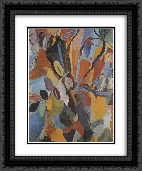 Autumn 20x24 Black Ornate Wood Framed Art Print Poster with Double Matting by Richter, Hans