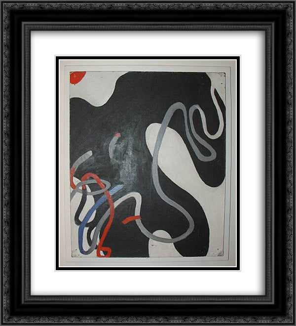 Labyrinth 20x22 Black Ornate Wood Framed Art Print Poster with Double Matting by Richter, Hans