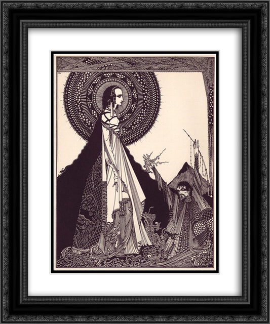Tales of Mystery and Imagination by Edgar Allan Poe 20x24 Black Ornate Wood Framed Art Print Poster with Double Matting by Harry Clarke