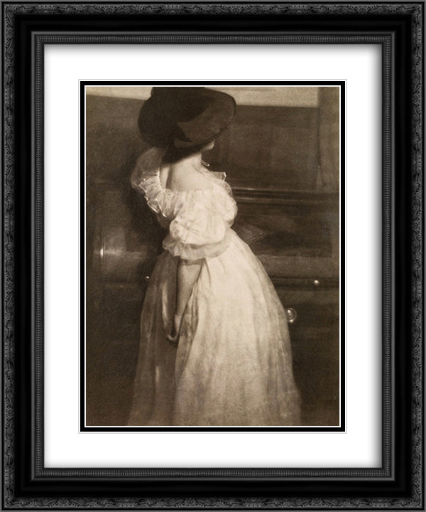 Study in Tonal Values III (Mary Warner) 20x24 Black Ornate Wood Framed Art Print Poster with Double Matting by Kuhn, Heinrich