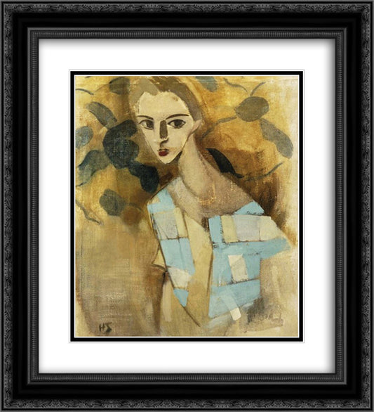 Girl from Eydtkuhnen II 20x22 Black Ornate Wood Framed Art Print Poster with Double Matting by Schjerfbeck, Helene