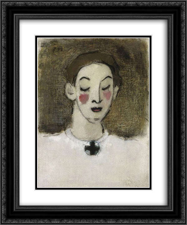 Nurse I (Kaija Lahtinen) 20x24 Black Ornate Wood Framed Art Print Poster with Double Matting by Schjerfbeck, Helene