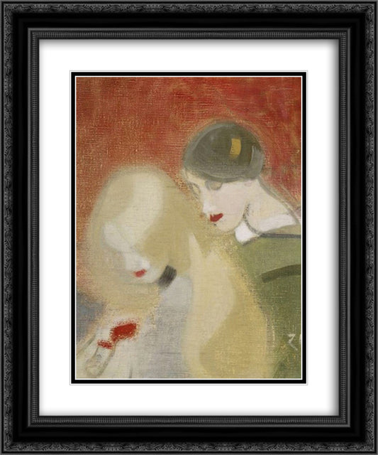 The Family Heirloom 20x24 Black Ornate Wood Framed Art Print Poster with Double Matting by Schjerfbeck, Helene