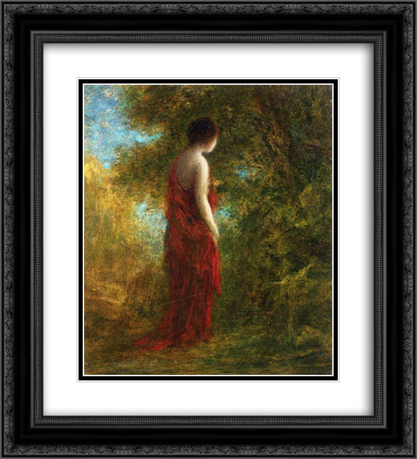 Autumn 20x22 Black Ornate Wood Framed Art Print Poster with Double Matting by Fantin Latour, Henri