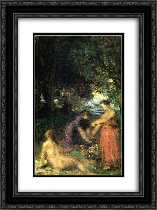 Bathers I 18x24 Black Ornate Wood Framed Art Print Poster with Double Matting by Fantin Latour, Henri