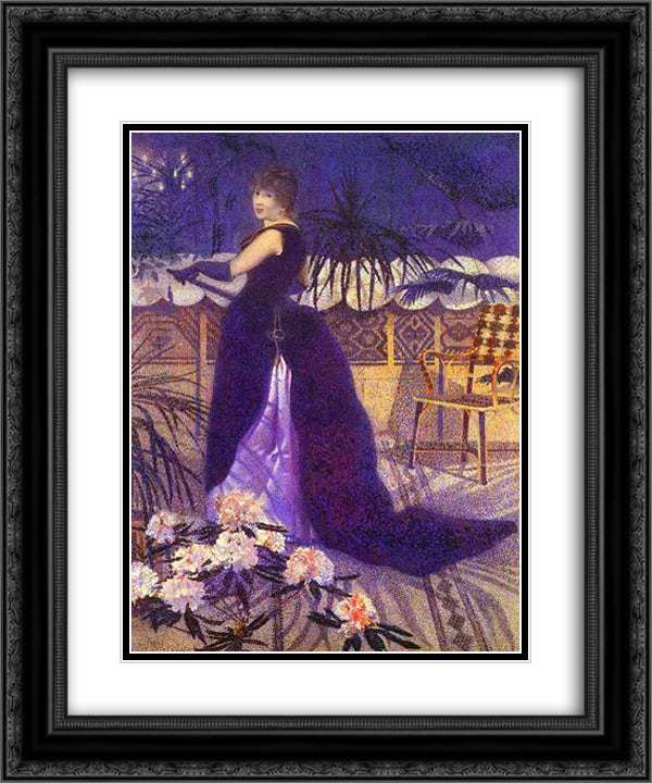 Mme. Hector France, nee Irma Clare and Later 20x24 Black Ornate Wood Framed Art Print Poster with Double Matting by Cross, Henri Edmond