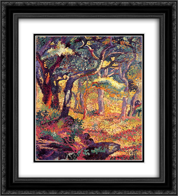 Study for The Clearing 20x22 Black Ornate Wood Framed Art Print Poster with Double Matting by Cross, Henri Edmond