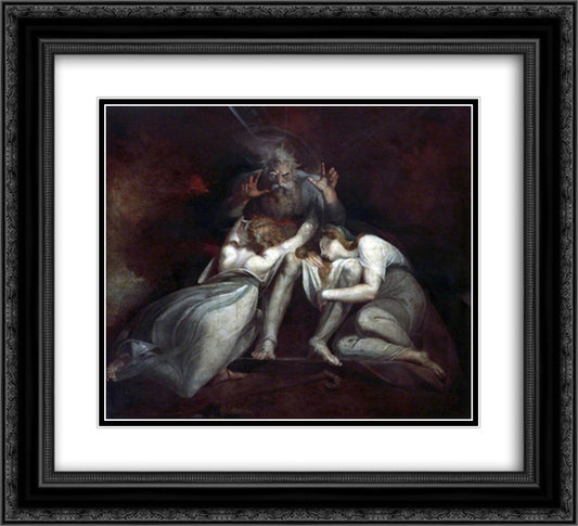 The Death of Oedipus 22x20 Black Ornate Wood Framed Art Print Poster with Double Matting by Fuseli, Henry