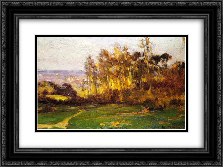 Edge of the Forest 24x18 Black Ornate Wood Framed Art Print Poster with Double Matting by Tanner, Henry Ossawa