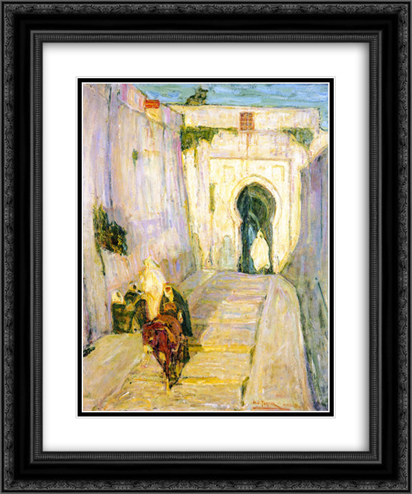 Entrance to the Casbah 20x24 Black Ornate Wood Framed Art Print Poster with Double Matting by Tanner, Henry Ossawa