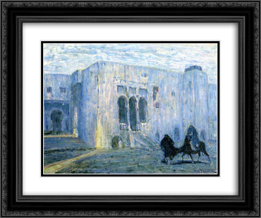 Flight into Egypt. Palais de Justice, Tangier 24x20 Black Ornate Wood Framed Art Print Poster with Double Matting by Tanner, Henry Ossawa