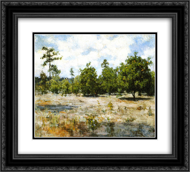 Florida 22x20 Black Ornate Wood Framed Art Print Poster with Double Matting by Tanner, Henry Ossawa