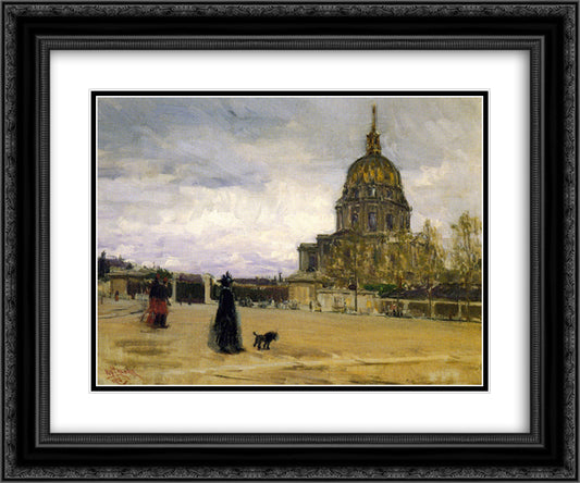 Les Invalides 24x20 Black Ornate Wood Framed Art Print Poster with Double Matting by Tanner, Henry Ossawa