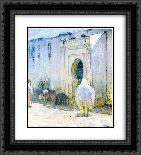 Near East Scene 20x22 Black Ornate Wood Framed Art Print Poster with Double Matting by Tanner, Henry Ossawa