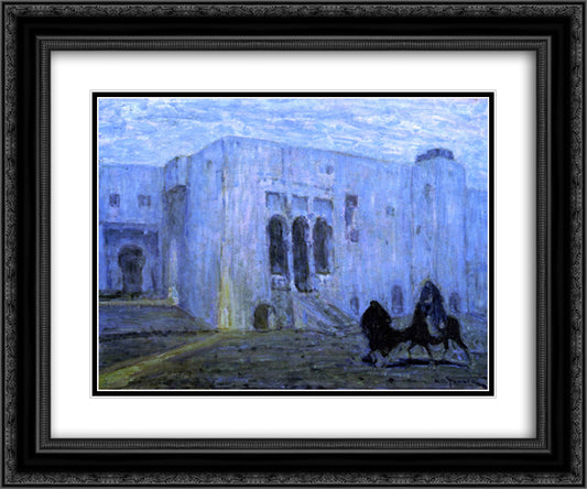 Palace of Justice, Tangier 24x20 Black Ornate Wood Framed Art Print Poster with Double Matting by Tanner, Henry Ossawa