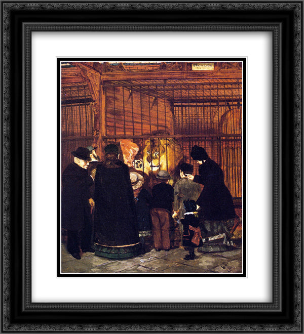 Pomp' at the Zoo 20x22 Black Ornate Wood Framed Art Print Poster with Double Matting by Tanner, Henry Ossawa