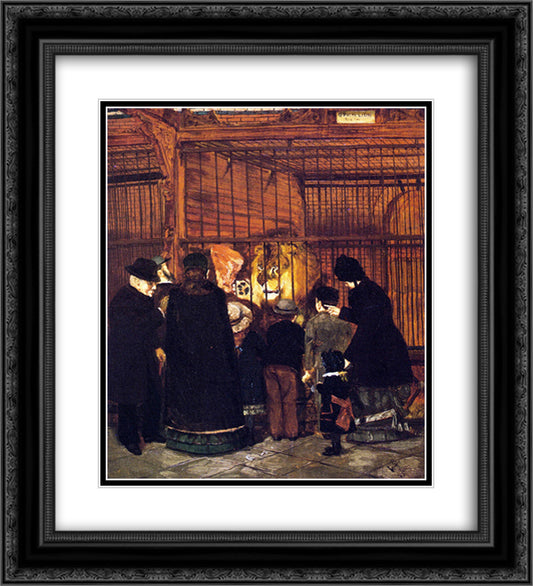 Pomp' at the Zoo 20x22 Black Ornate Wood Framed Art Print Poster with Double Matting by Tanner, Henry Ossawa