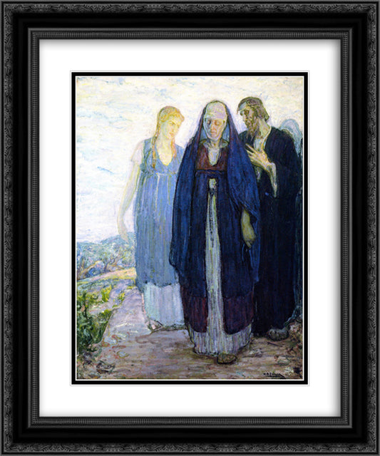 Return of the Holy Women 20x24 Black Ornate Wood Framed Art Print Poster with Double Matting by Tanner, Henry Ossawa