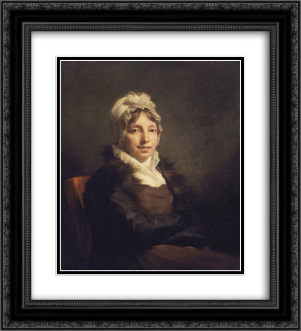 Ann Fraser, Mrs. Alexander Fraser Tytler 20x22 Black Ornate Wood Framed Art Print Poster with Double Matting by Raeburn, Henry