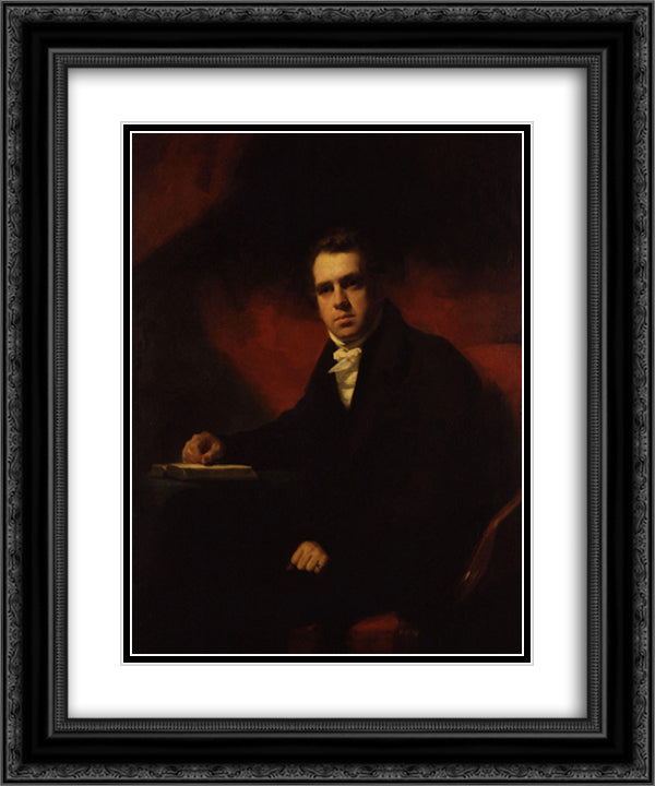 Francis Horner 20x24 Black Ornate Wood Framed Art Print Poster with Double Matting by Raeburn, Henry