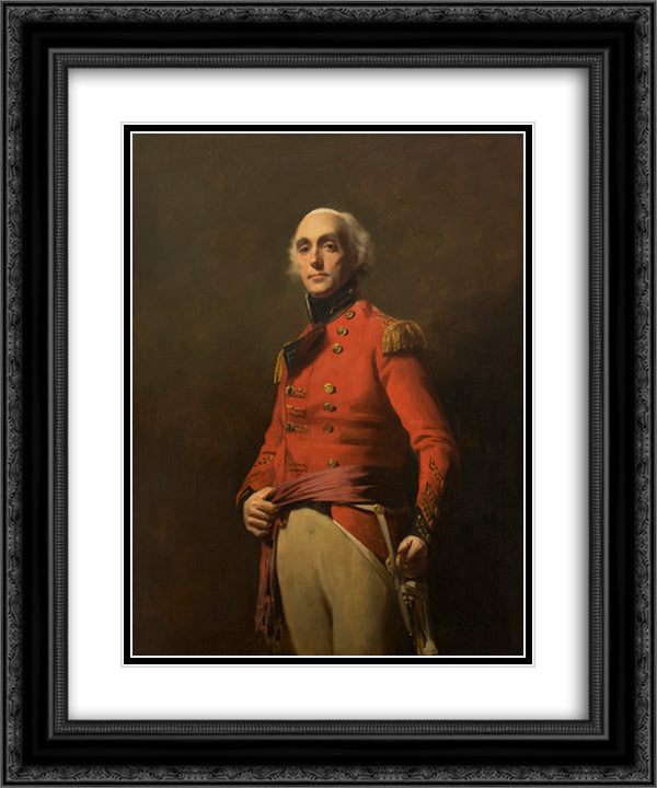 General Sir William Maxwell 20x24 Black Ornate Wood Framed Art Print Poster with Double Matting by Raeburn, Henry