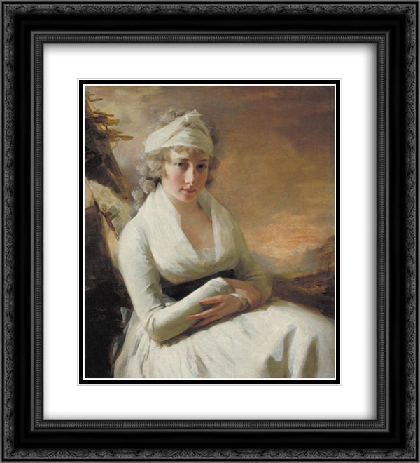 Jacobina Copland 20x22 Black Ornate Wood Framed Art Print Poster with Double Matting by Raeburn, Henry