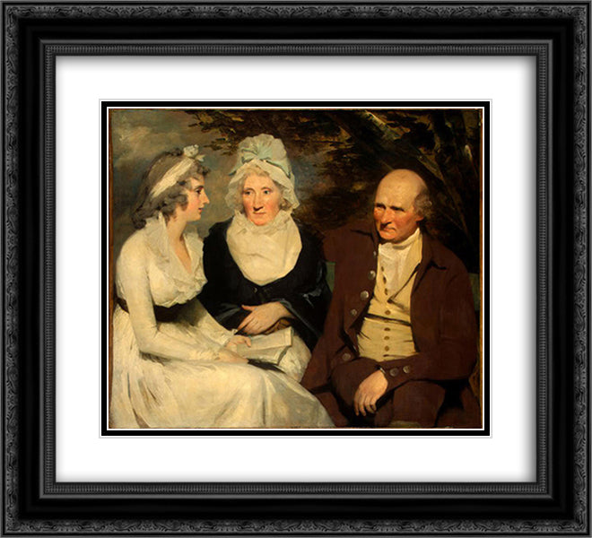 John Johnstone, Betty Johnstone, and Miss Wedderburn 22x20 Black Ornate Wood Framed Art Print Poster with Double Matting by Raeburn, Henry