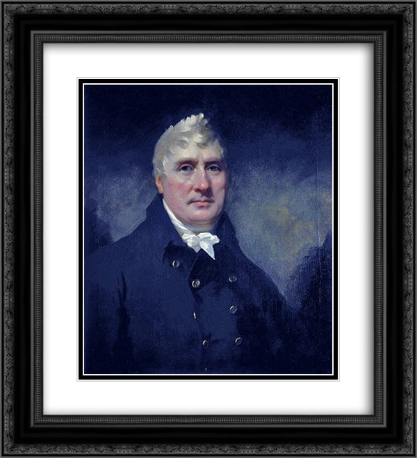 John Rennie 20x22 Black Ornate Wood Framed Art Print Poster with Double Matting by Raeburn, Henry