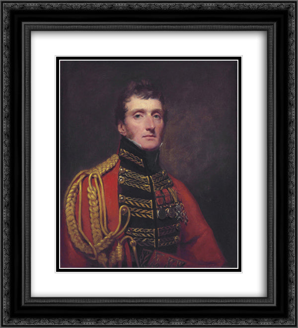 Lieutenant-General William Stuart 20x22 Black Ornate Wood Framed Art Print Poster with Double Matting by Raeburn, Henry