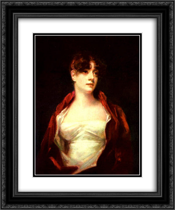 Mrs. Scott Moncrieff 20x24 Black Ornate Wood Framed Art Print Poster with Double Matting by Raeburn, Henry