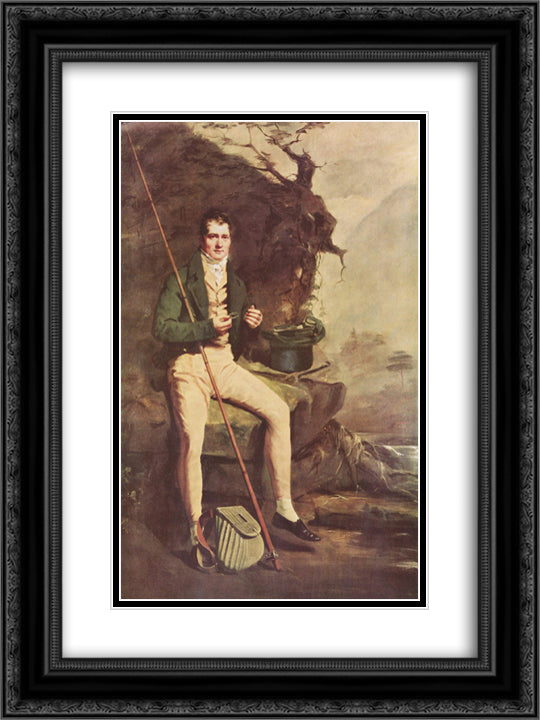 Portrait of Bryce McMurdo 18x24 Black Ornate Wood Framed Art Print Poster with Double Matting by Raeburn, Henry
