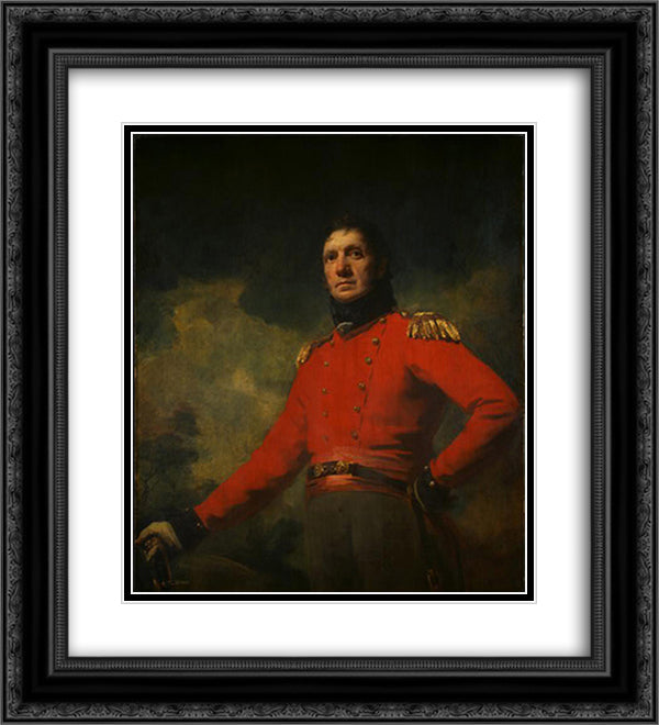 Portrait of Colonel Francis James Scott 20x22 Black Ornate Wood Framed Art Print Poster with Double Matting by Raeburn, Henry