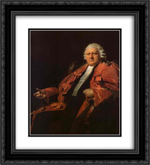 Portrait of Lord Newton 20x22 Black Ornate Wood Framed Art Print Poster with Double Matting by Raeburn, Henry