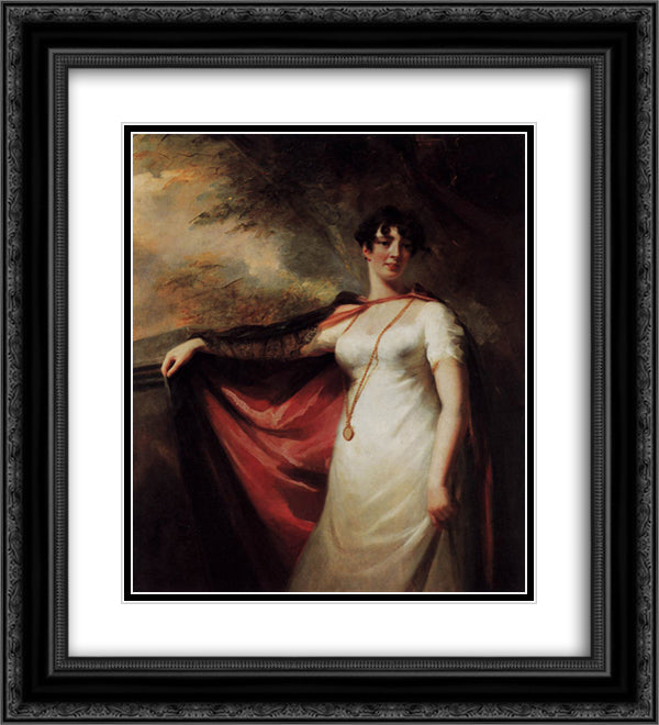 Portrait of Mrs. Anne Hart 20x22 Black Ornate Wood Framed Art Print Poster with Double Matting by Raeburn, Henry