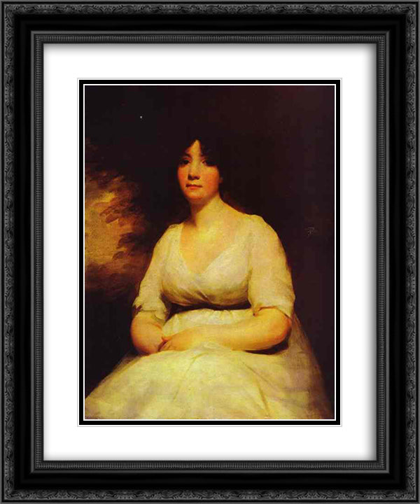 Portrait of Mrs. Kenneth Murchison 20x24 Black Ornate Wood Framed Art Print Poster with Double Matting by Raeburn, Henry